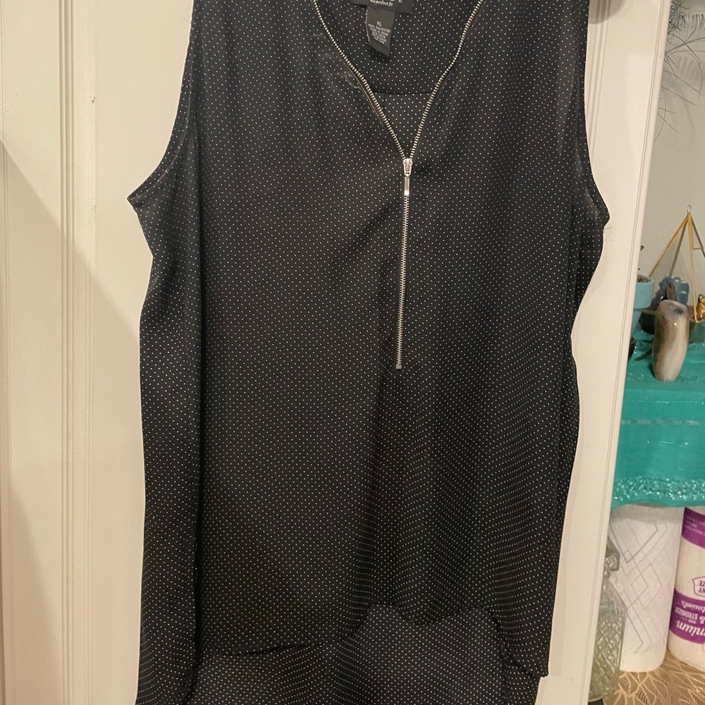 Black silk top